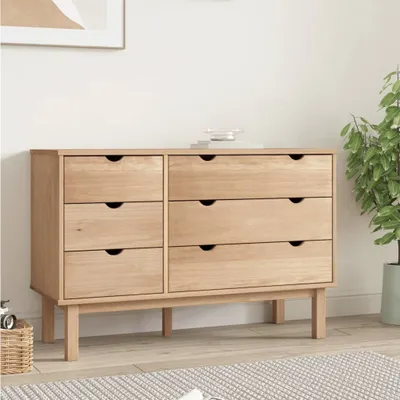 Obrázek produktu pro The Living Store OTTA zásuvková skříň 111x43x73,5 cm z masivního borovicového dřeva