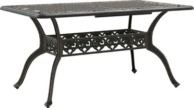 Obrázok produktu pre Záhradný stôl bronzový 150x90x72 cm liaty hliník