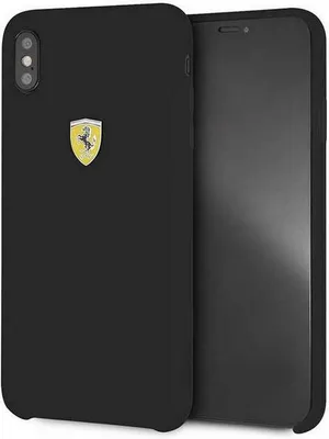 Productafbeelding van Ferrari Hardcase Fessihci65Bk, hoesje voor iPhone Xs Max, zwart, siliconen