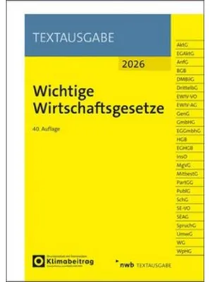 Produktbild von Wichtige Wirtschaftsgesetze