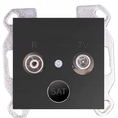 Obrázek produktu pro Hager zásuvka pro anténu, R/TV, barva antracit