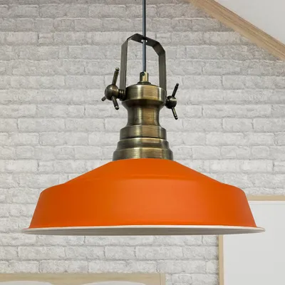 Produktbild von Hängelampe Industrial Asletl Pendelleuchte 40 cm - Orange
