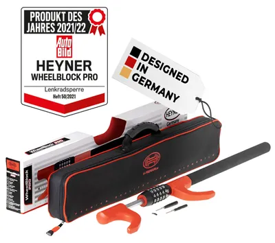 Produktbild von HEYNER® Lenkradsperre Wegfahrsperre mit Zahlenschloss Diebstahlsicherung für PKW extra lang