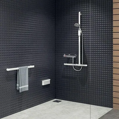 Image de Poignée de maintien Delabie Be-Line D35 L.400 aluminium blanc
