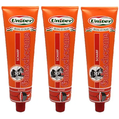 Produktbild von Univer Sparset Gulaschcreme scharf 3 x 160g