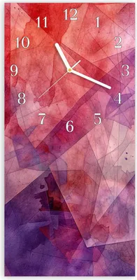 Produktbild von Wanduhr aus Glas mit Motiv Abstrakte Kunstform- 30 x 60 cm - inkl. Aufhängesystem