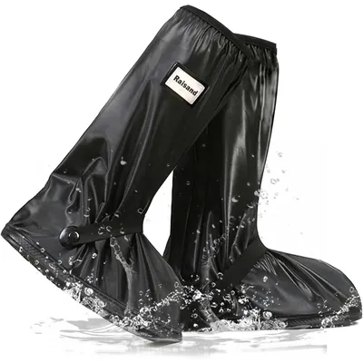 Produktbild von Regenüberschuhe Überschuhe Schuhüberzieher - Wasserdicht - Rutschfest - Größe L (40-42)