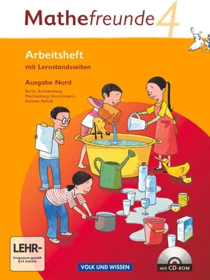 Produktbild von Mathefreunde 4. Schuljahr. Arbeitsheft mit CD-ROM und Lernstandsseiten. Ausgabe Nord