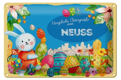 Produktbild von Blechschild Ostern Ostergrüße 30x20cm NEUSS FEST