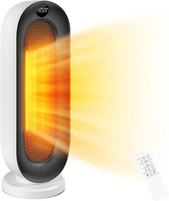 Immagine prodotto di Riscaldatore elettrico COOCHEER con modalità di risparmio energetico ECO, riscaldatore in Vetroceramica, 2000W, 3 modalità