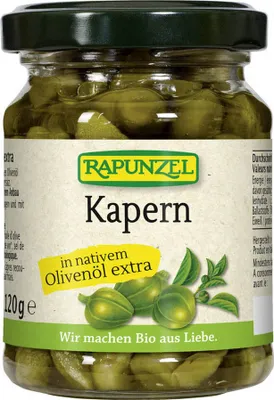 Produktbild von Rapunzel Kapern in Olivenöl 120g
