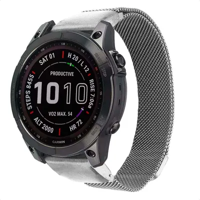 Produktbild von imoshion QuickFit® Milanese Armband - Garmin 20 mm Anschluss - Größe L/XL - Silber