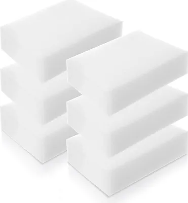A stack of white cleaning sponges.