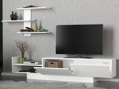 Obrázek produktu pro Skye Decor, Egemen- Egemen DCD, bílá, TV skříňky, 40x180x31,8 cm, 100% melaminovaná dřevotříska