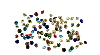 Produktbild von Vintageparts Strasssteine Glas bunt Farbmix 2,5mm Chatons 100 Stück