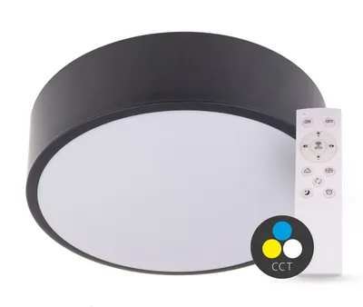 Obrázok produktu pre T-LED SMART TUYA Čierne LED stropné svietidlo okrúhle 300mm 24W CCT s DO 105460