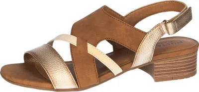 Produktbild von Mustang Damen Sandale mit Klettverschluss und Blockabsatz pflegeleicht 1494-802, Größe:38 EU, Farbe:Braun