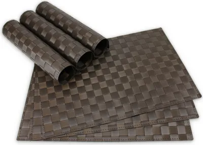 Produktbild von Tischsets MODERN 6er Set Braun als Tischuntersetzer