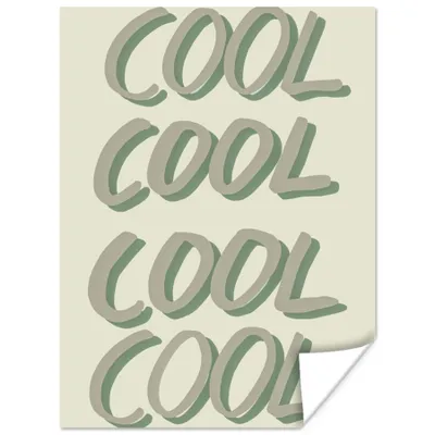 Produktbild von MuchoWow® Poster Cool - Text - Grün - Zitate 90x120 cm - Wohnzimmer