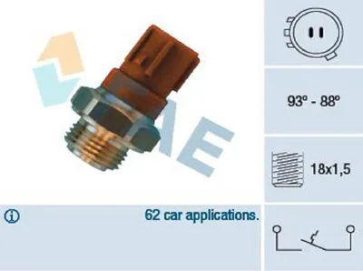 Produktbild von FAE 36440 Temperaturschalter Kühlerlüfter Thermoschalter für HONDA Jazz II Schrägheck (GD, GE3, GE2) CIVIC VII Hatchback (EU, EP, EV) CR-V II (RD)