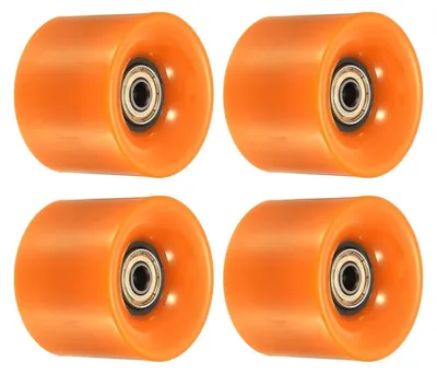 Produktbild von Skateboard Rollen 45x60mm Polyurethan80A Orange/Gold mit ABEC-Lagern