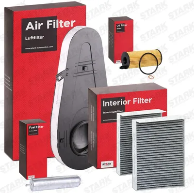 Produktbild von STARK Filterset Inspektionspaket Filtersatz für BMW 5 Touring (F11) 5 Limousine (F10) 7 (F01, F02, F03, F04) 5 GT (F07)