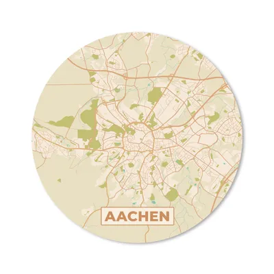 Produktbild von MuchoWow® Mauspad Mousepad Karte - Jahrgang - Aachen - Stadtplan 50x50 cm - Mousepads - Maus Mat - Pad - Mausunterlage - Vinyl