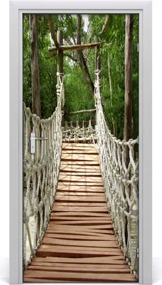 Produktbild von Tulup Türaufkleber 95x205 cm Dekorative Aufkleber Selbstklebend Wasserdichte Tapete Abnehmbar Schlafzimmer Wohnzimmer Wohnkultur - Klebetürseilbrücke