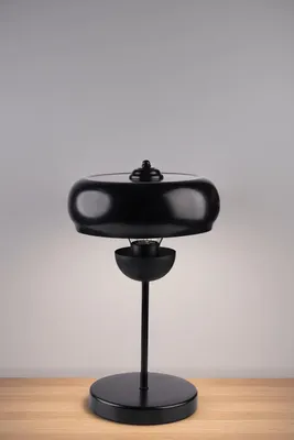 Produktbild von Opviq, Moderne Tischlampe Schwarz, Metall, Ø25 cm, E27, IP20 - 100 cm Kabel