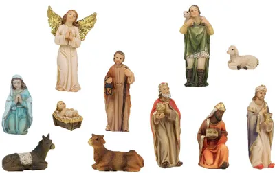 Produktbild von Krippenfigur Set 11-teilig 6 cm Polyresin Weihnachtsdeko