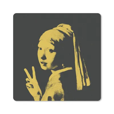 Produktbild von MuchoWow® Mauspad Mousepad Mädchen mit Perlenohrring - Vermeer - Kunst 20x20 cm - Mousepads - Maus Mat - Pad - Mausunterlage - Desk Mat - Bureauartikeln