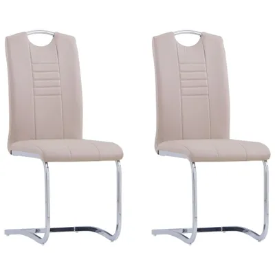 Produktbild von Freischwinger 2 Stk. Cappuccino-Braun Kunstleder
