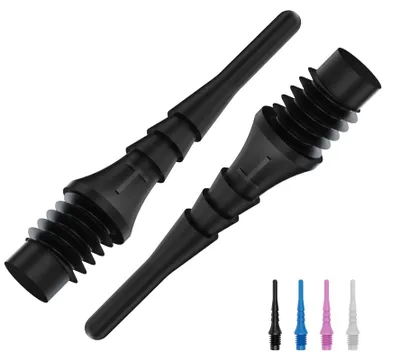 Produktbild von BULL'S Tefo-X Shark Soft Tips 6mm(2BA) - schwarz -- 1000 Stck