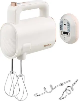Image de Batteur à Main SENCOR SHM 9130WH, 8 Vitesses, Sans Fil, Rechargeable USB-C, Blanc