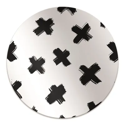 Produktbild von Rundmatte - Stuhlunterlage Bürostuhlunterlage - Rund Ø 100 cm - Bodenmatte - Fußmatte - X Pinselstriche.