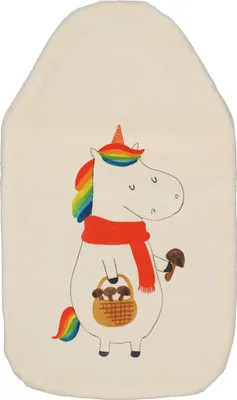 Produktbild von Mr. & Mrs. Panda Wärmekissen Einhorn Pilz - Weiß - Geschenk, Unicorn, Pilze, Kuschelwärmflasche, Einhörner, Spruch, Wärmflasche, Bettflaschen, Motivation, mit Bezug