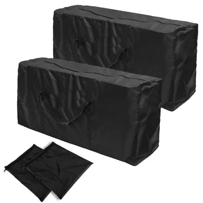 Image de Lot de 2 sacs de rangement pour coussins de jardin