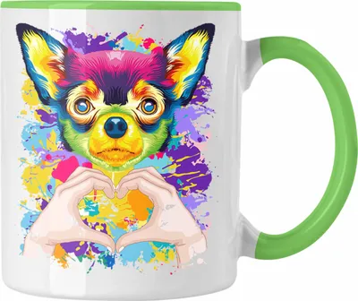 Produktbild von Trendation - Chihuahua Besitzer Farbe Love Tasse Geschenk Lustiger Spruch Geschenkidee Chihuahua Besitzerin (Grün)
