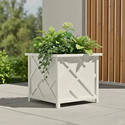 Produktbild von abc HOME | Pflanzkübel | pulverbeschichtet | Gummifüße | 49 cm B