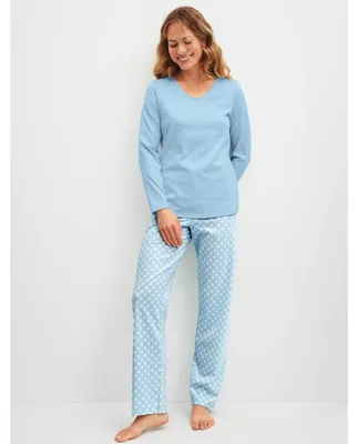 Produktbild von Calida Damen Pyjama Lovely Nights cascade blue 48651-545 S (40/42)