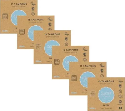 Produktbild von Ginger - Tampons - Bio - Mini - 100% reines Baumwolle - Hautfreundlich - Umweltfreundlich