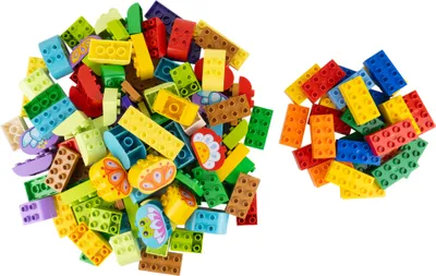 Produktbild von LEGO® Duplo 100 Baustein + 25 2x4 Steine Bunt NEU! Menge 125 Stück