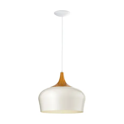 Image de Obregon Lampe à suspendre Crème, Chêne