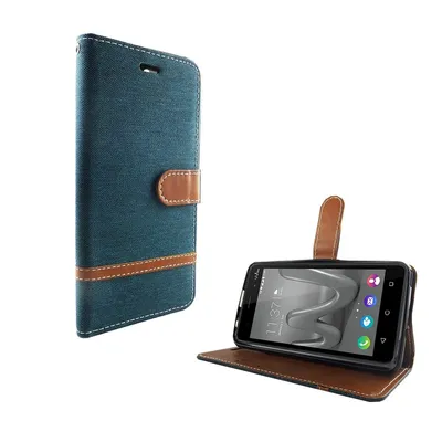 Produktbild von Tasche für Wiko Lenny 3 Max Jeans Cover Handy Schutz Hülle Case Grün