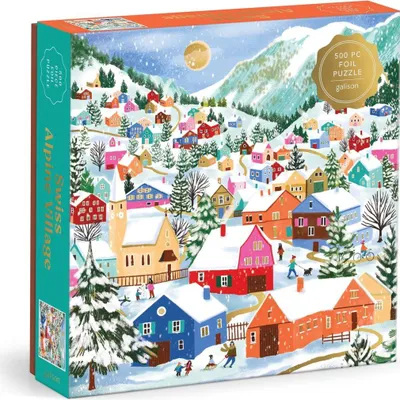 Produktbild von Swiss Alpine Village 500 Piece Foil Puzzle