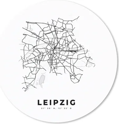 Produktbild von MuchoWow® Mauspad Mousepad Stadtplan - Schwarz-weiß - Karte - Leipzig - Deutschland 20x20 cm - Mousepads - Maus Mat - Pad - Mausunterlage - Schreibtischmatte