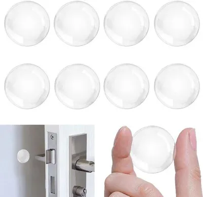 Productafbeelding van Famanu wandstoppers, Ø40 mm – transparante, zelfklevende rubberen bumpers