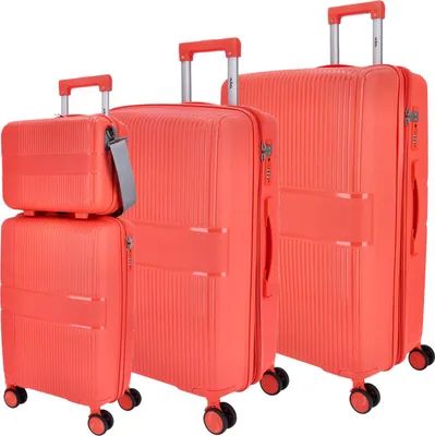 Produktbild von DYX 4 Rollen Trolley 4er Set S/M/L/Beauty Case Rom orange : orange Farbe vom Hersteller: orange