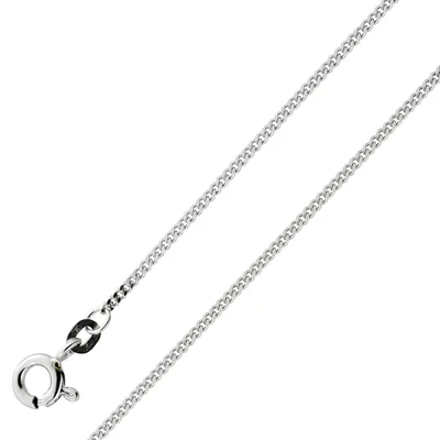 Produktbild von Panzerkette 1,4mm Weißgold 585 14 Karat Cuban Link Chain 45