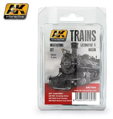Produktbild von AK Interactive AK7000 - Locomotive & Wagon 3x35ml - Neu